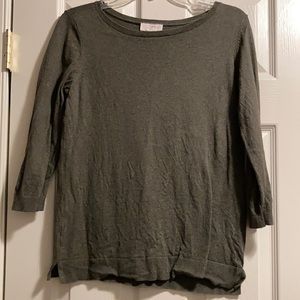 LOFT Olive Green Crew Neck Sweater